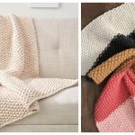Seed Stitch Blanket Throw Free Knitting Pattern