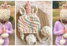 Unicorn Beanie Free Knitting Pattern