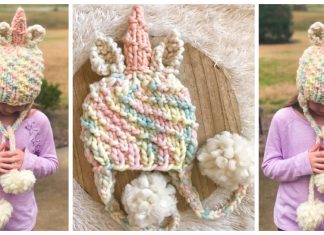 Unicorn Beanie Free Knitting Pattern