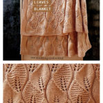 Overlapping Leaves Blanket Free Knitting Pattern