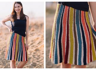 Mariza Striped Skirt Free Knitting Pattern