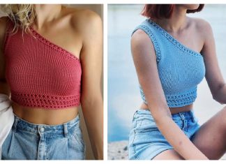 One Shoulder Tank Top Knitting Patterns