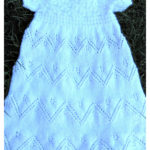 Snowflake Lace Christening Gown, Bonnet and Booties Free Knitting Pattern