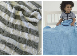Basketweave Baby Blanket Free Knitting Pattern
