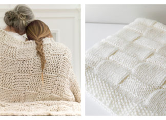 Basketweave Baby Blanket Free Knitting Pattern