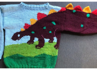 Dinosaur Sweater Free Knitting Patterns