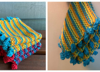 Easy Stripe Dishcloth Free Knitting Pattern