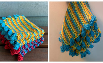 Easy Stripe Dishcloth Free Knitting Pattern