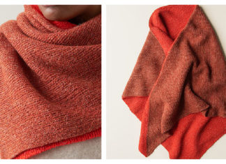 Half + Half Triangles Wrap Free Knitting Pattern