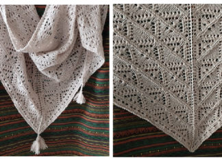 Hourglasses Lace Shawl Free Knitting Pattern