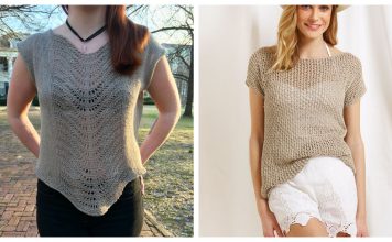 Linen Lace Top Free Knitting Pattern