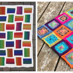 Patchwork Squares Blanket Free Knitting Pattern