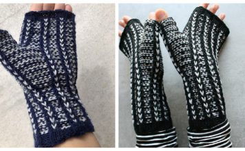 Rhia Fingerless Mitts Free Knitting Pattern