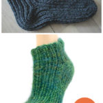 Simple 2-Needle Slipper Socks Free Knitting Pattern