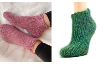 Slipper Socks Free Knitting Pattern