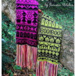 Halloween Fair Isle Scarf Free Knitting Pattern
