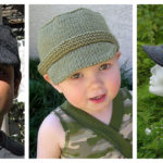 Hat with Visor Knitting Free Pattern