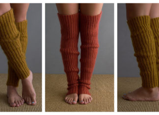 Lovely Ribbed Legwarmers Free Knitting Pattern