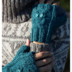 Owl Fingerless Gloves Free Knitting Pattern