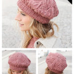 Posh Petals Beret Free Knitting Pattern