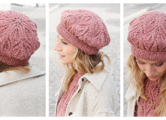 Posh Petals Beret Free Knitting Pattern