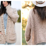 Ribbed Cardigan Free Knitting Pattern