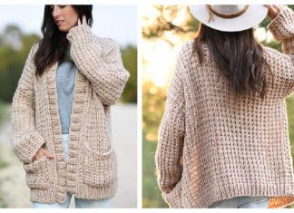 Ribbed Cardigan Free Knitting Pattern