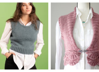 Cropped Vest Free Knitting Pattern