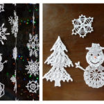 Flake Snowman Free Knitting Pattern
