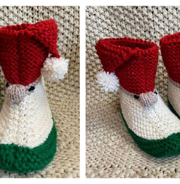 Gnome Slippers Free Knitting Pattern