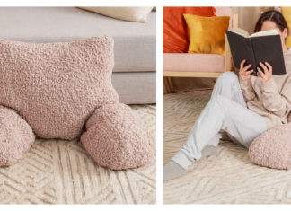 Homebody Lounger Pillow with Arms Free Knitting Pattern