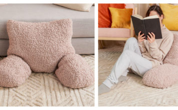 Homebody Lounger Pillow with Arms Free Knitting Pattern