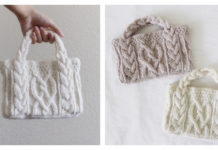 Mini Cable Bag Free Knitting Pattern and Video Tutorial