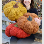 Pumpkin Pillow Free Knitting Pattern