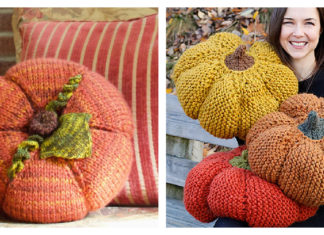 Pumpkin Pillow Knitting Pattern