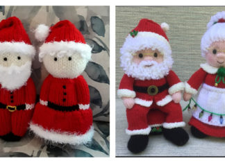 Santa and Mrs. Free Knitting Pattern and Paid
