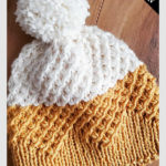 Starry Textured Beanie Free Knitting Pattern