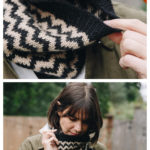 Chevron Colorwork Cowl Free Knitting Pattern