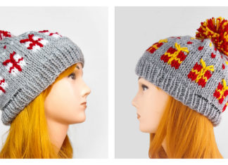 Christmas Gifts Hat Free Knitting Pattern