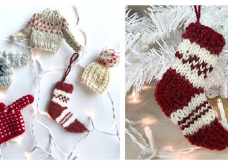 Christmas Mini Ornaments Free Knitting Pattern