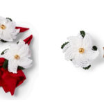 Christmas Poinsettia Napkin Ring Free Knitting Pattern
