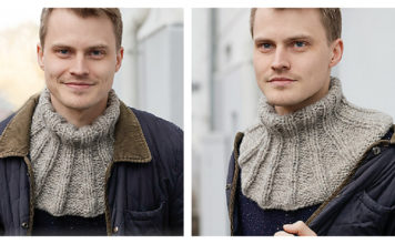 Man's Neck Warmer Free Knitting Pattern