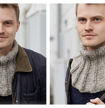 Man's Neck Warmer Free Knitting Pattern