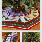 Reindeer Games Christmas Tree Skirt Free Knitting Pattern