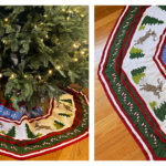 Reindeer Games Christmas Tree Skirt Free Knitting Pattern