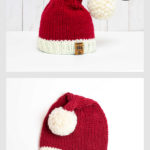 Santa Cap Christmas Hat Free Knitting Pattern