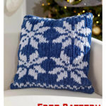 Snowy Night Pillow Free Knitting Pattern