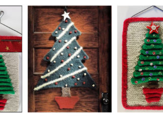 Christmas Tree Wall Hanging Free Knitting Pattern