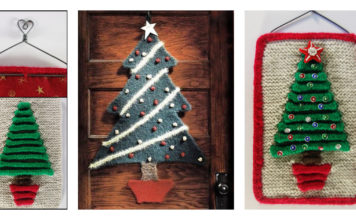 Christmas Tree Wall Hanging Free Knitting Pattern