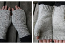 Cloudburst Lace Fingerless Mitts Free Knitting Pattern